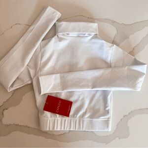 Capezio White Turtleneck Cropped Top